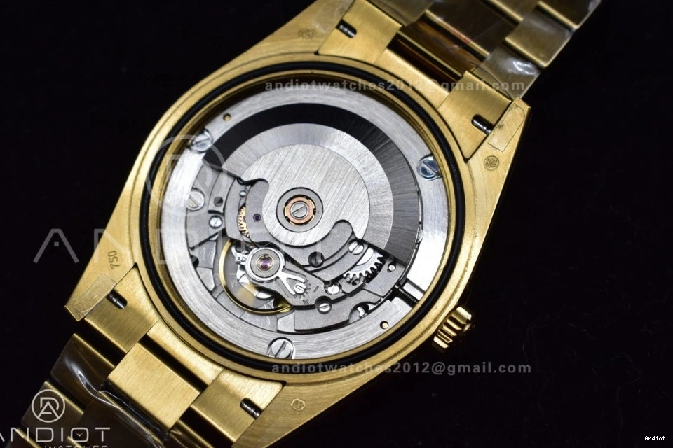 DayDate President 904L Dial JDF Gain 40 YG YG V2 Weight on Bracelet Steel A2836 Stick Markers 0423